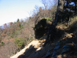 崩落現場を振り返って