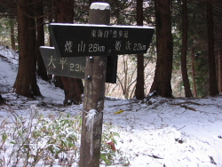 大平への分岐