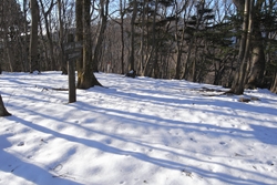 新雪の山頂