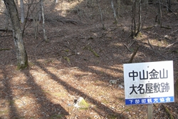 中山金山　大名屋敷跡