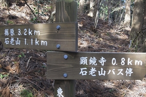 石老山まであと1.1km。まだ...