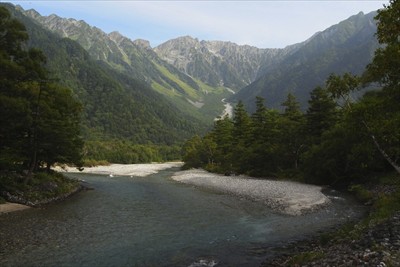 河童橋からの穂高連峰・・・...