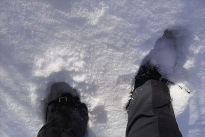 チョット雪が深くなってきた・・...