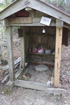 なんの祠だろう？　中を除くと鯖...