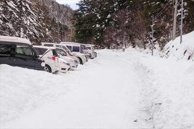 ゴール。駐車場は一杯になってい...