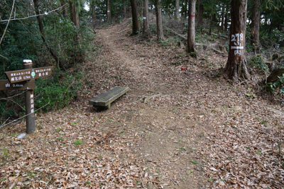 桜山からの合流地点にもベンチが...