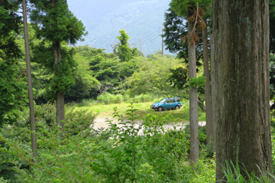 あっ、駐車場が見えた。...