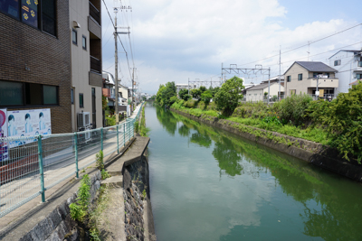 琵琶湖疏水を渡ります。琵琶湖か...