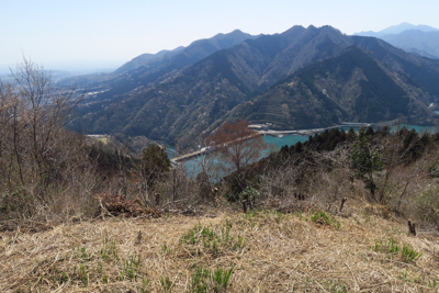 南山から丹沢前衛の山並みを見る...