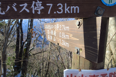 下山開始です。2.7km。...